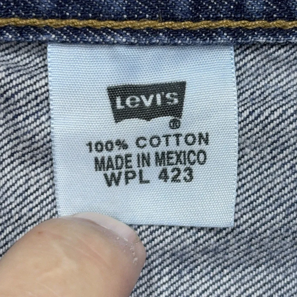 Y2K Levi's 501 Jeans Mens 36x34 Blue Denim Fade Straight Leg Button Fly WPL 423